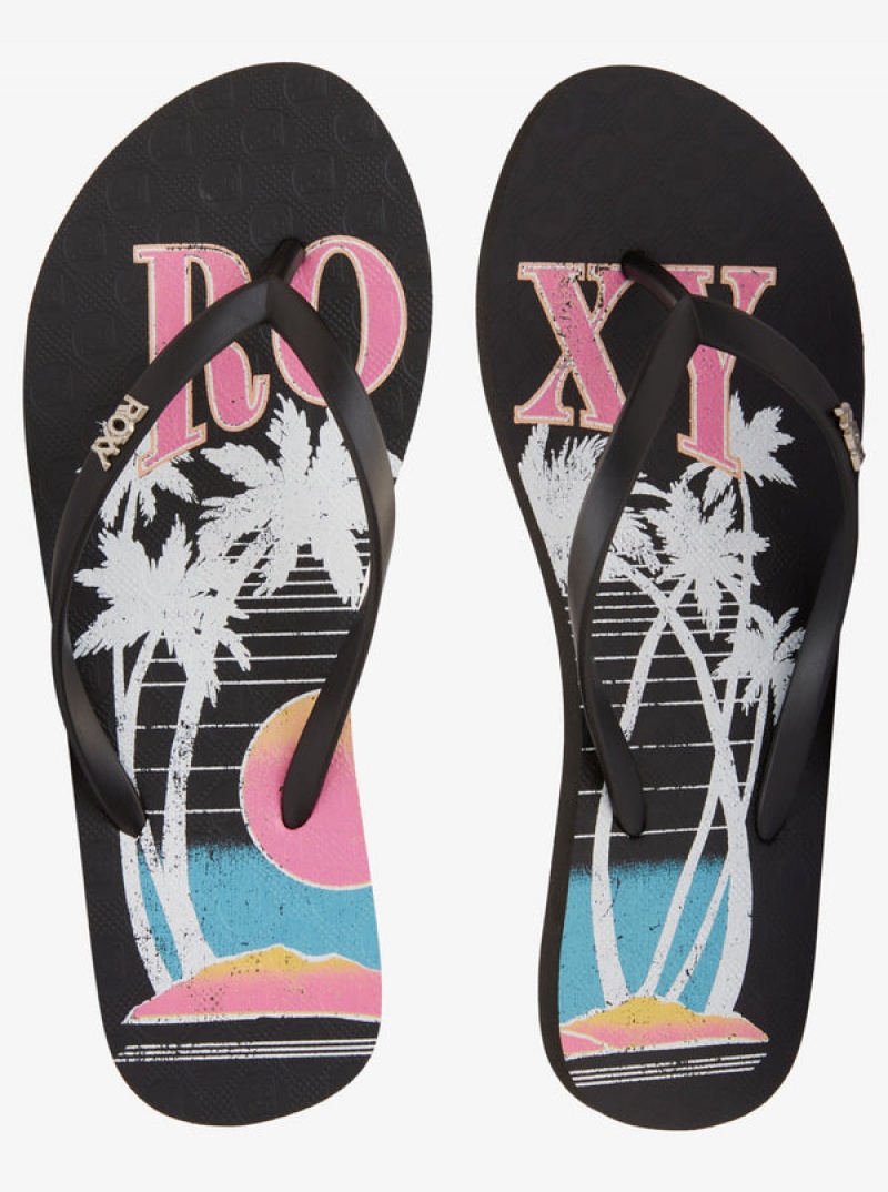 Roxy Viva Stamp Flip Flops | 94365-KTSH