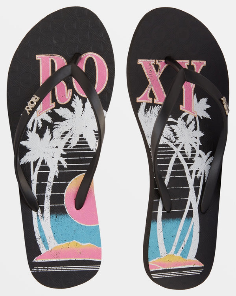 Roxy Viva Stamp Flip Flops | 94365-KTSH