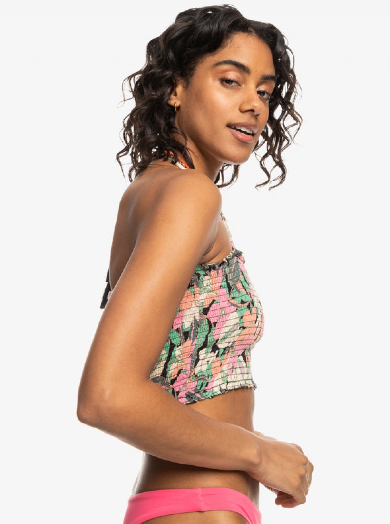 Roxy Warm Waters Ruched Bandeau Tops | 29831-UKLF