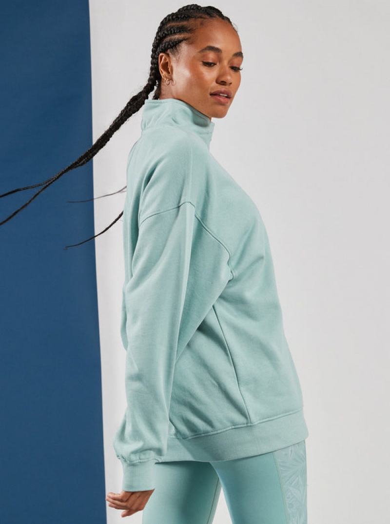 Roxy Waves Of Warmth Half-Zip Fleece Loungewear | 95832-IHRJ