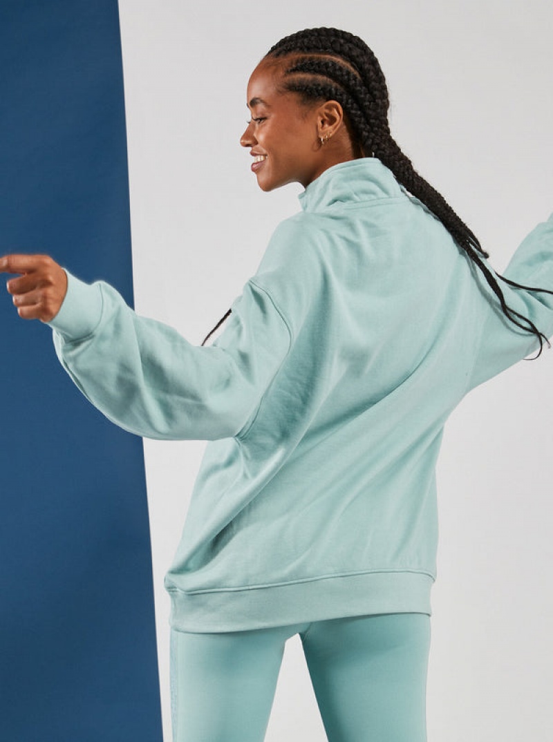 Roxy Waves Of Warmth Half-Zip Fleece Loungewear | 95832-IHRJ