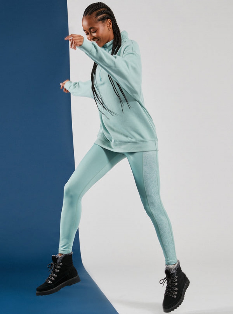 Roxy Waves Of Warmth Half-Zip Fleece Loungewear | 95832-IHRJ