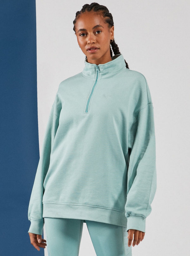 Roxy Waves Of Warmth Half-Zip Fleece Loungewear | 95832-IHRJ