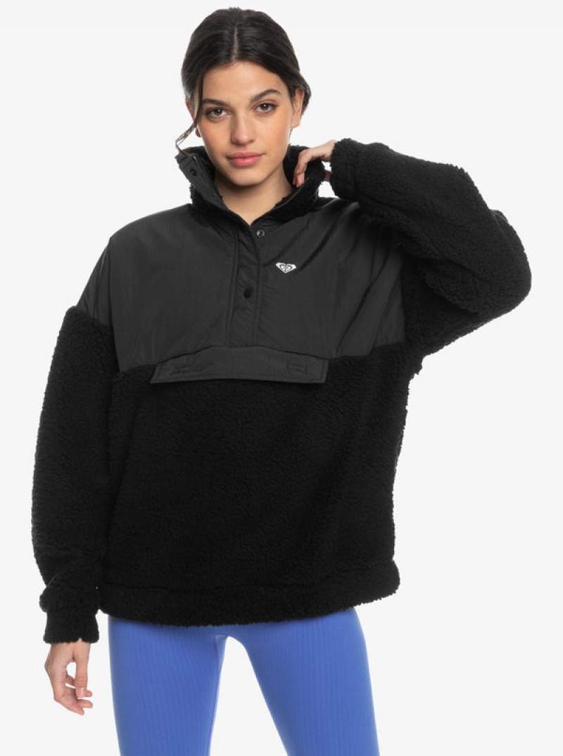 Roxy Waves Of Warmth Half-Zip Mock Neck Fleece Hoodie | 79603-YPMZ