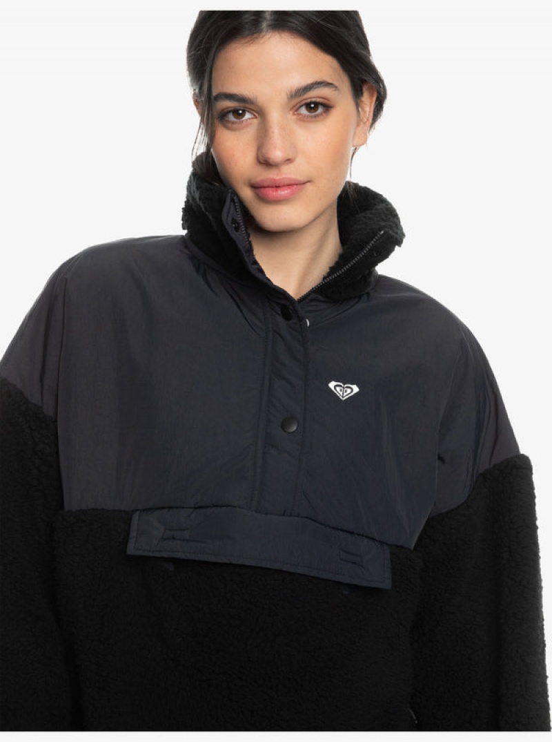 Roxy Waves Of Warmth Half-Zip Mock Neck Fleece Hoodie | 79603-YPMZ