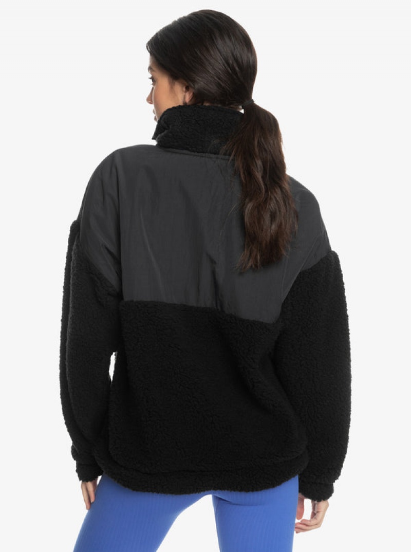 Roxy Waves Of Warmth Half-Zip Mock Neck Fleece Hoodie | 79603-YPMZ