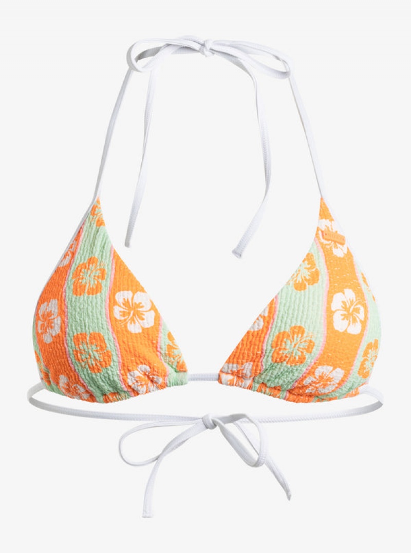 Roxy Wavy Babe Tiki Tri Bikini Tops | 43582-XWUR