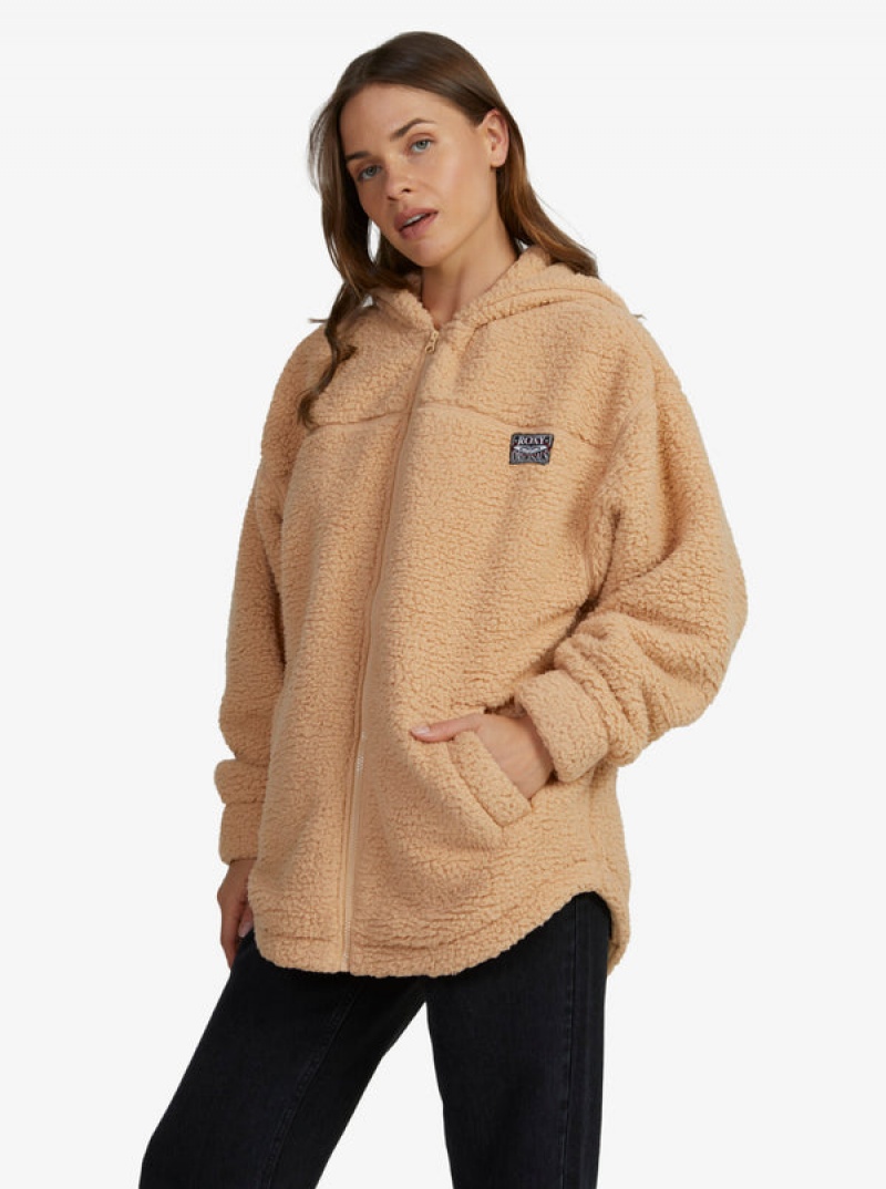 Roxy Weekend Plans Polar Zip-Up Fleece Jackets | 95364-LHDX