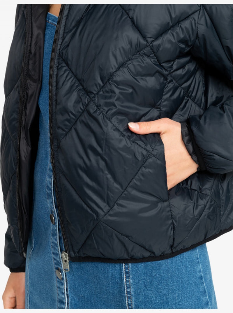 Roxy Wind Swept Lightweight Hooded Packable Jackets | 56179-WLFP