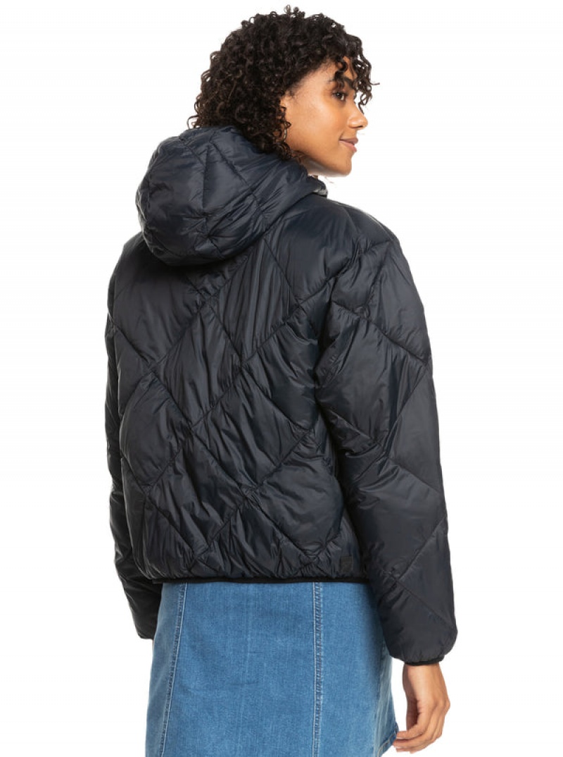 Roxy Wind Swept Lightweight Hooded Packable Jackets | 56179-WLFP