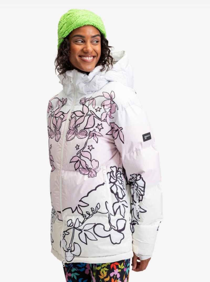 Roxy X Rowley Puffer Technical Snowboard Jackets | 90485-ECXK